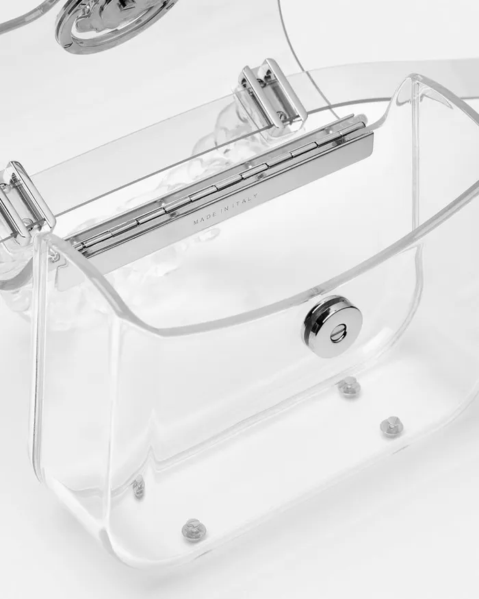 Versace Top Handle La Medusa Transparent Mini Bag Transparent 8211 Women Versace Top Handle La Medusa Transparent Mini Bag Transparent 8211 Women