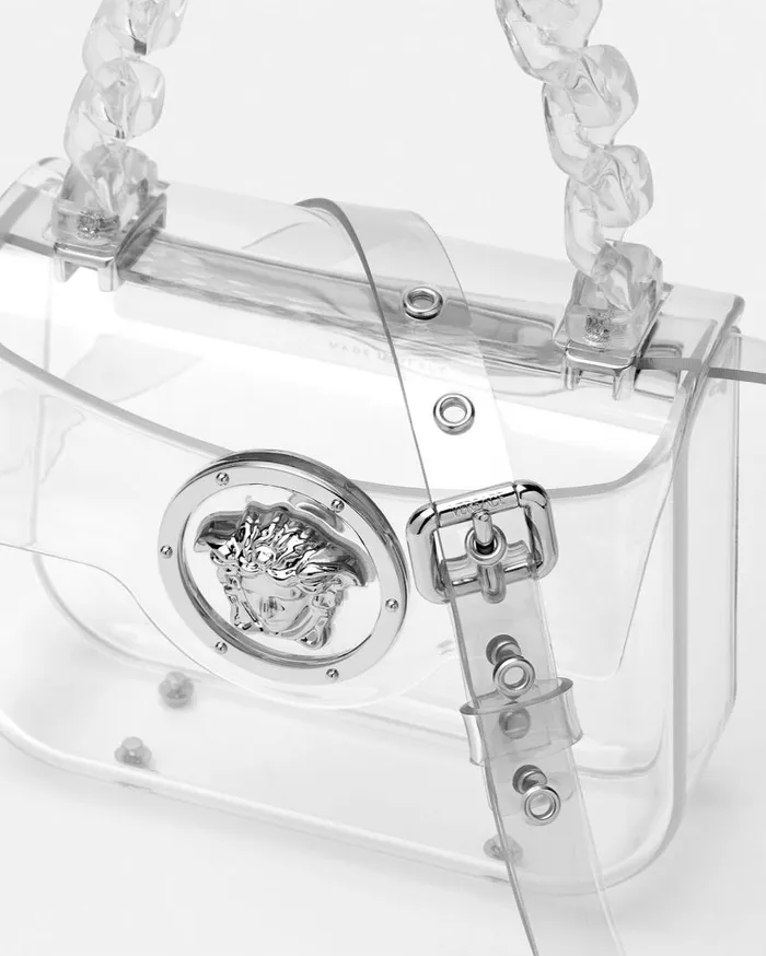 Versace Top Handle La Medusa Transparent Mini Bag Transparent 8211 Women Versace Top Handle La Medusa Transparent Mini Bag Transparent 8211 Women