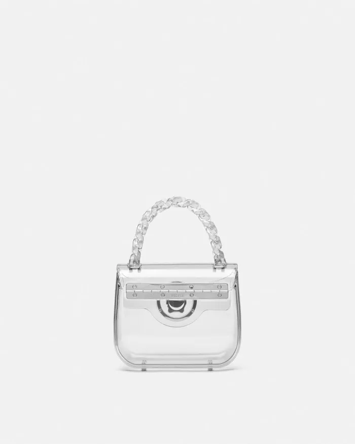 Versace Top Handle La Medusa Transparent Mini Bag Transparent 8211 Women Versace Top Handle La Medusa Transparent Mini Bag Transparent 8211 Women