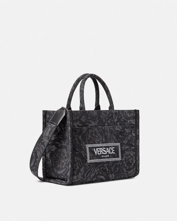 Versace Totes Barocco Athena Small Tote Bag Blackprint 8211 Women Versace Totes Barocco Athena Small Tote Bag Blackprint 8211 Women