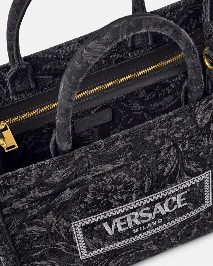 Versace Totes Barocco Athena Small Tote Bag Blackprint 8211 Women Versace Totes Barocco Athena Small Tote Bag Blackprint 8211 Women