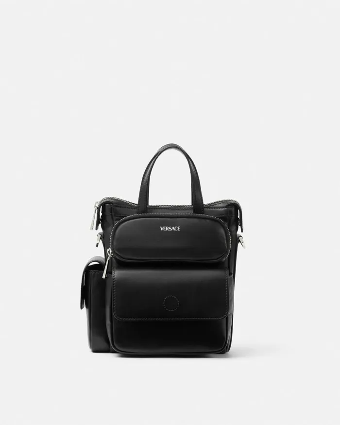Versace Totes Cargo Tote Bag Blacksilver 8211 Men