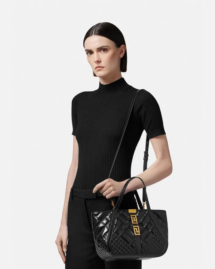 Versace Totes Greca Goddess Tote Bag Blackgold 8211 Women Versace Totes Greca Goddess Tote Bag Blackgold 8211 Women