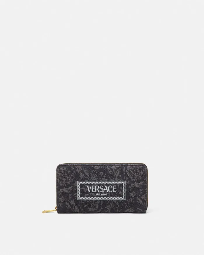 Versace Wallets Barocco Jacquard Long Wallet Blackprint 8211 Women