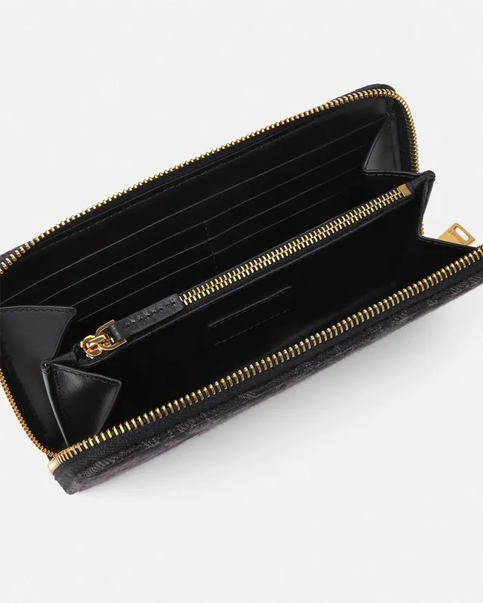 Versace Wallets Barocco Jacquard Long Wallet Blackprint 8211 Women Versace Wallets Barocco Jacquard Long Wallet Blackprint 8211 Women
