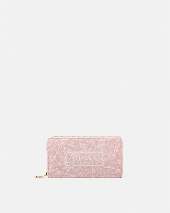 Versace Wallets Barocco Jacquard Long Wallet Pinkprint 8211 Women