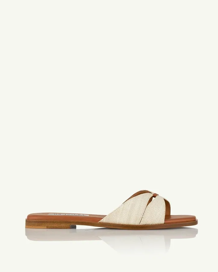 Villette Sandal Flat Brown Women Aquazzura Slides and Mules Villette Sandal Flat Brown Women Aquazzura Slides and Mules