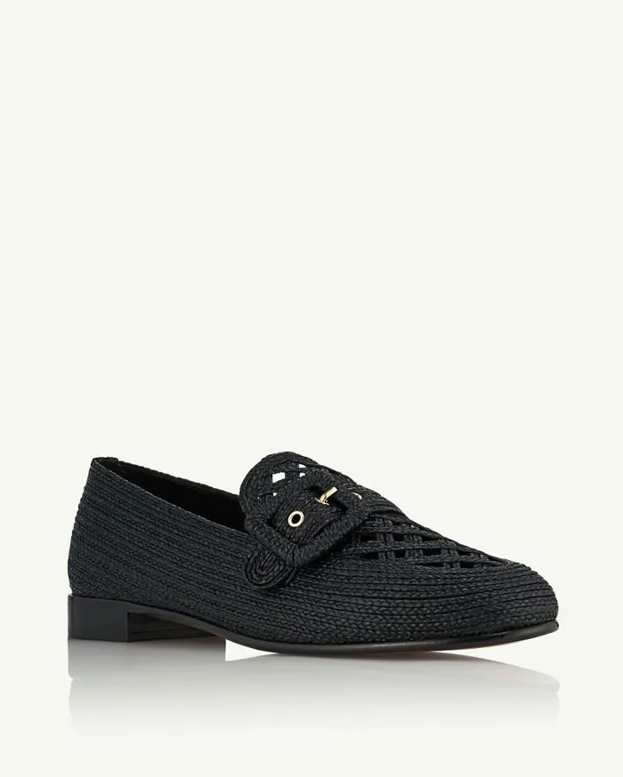 Visconti Loafer Black Women Aquazzura Flats
