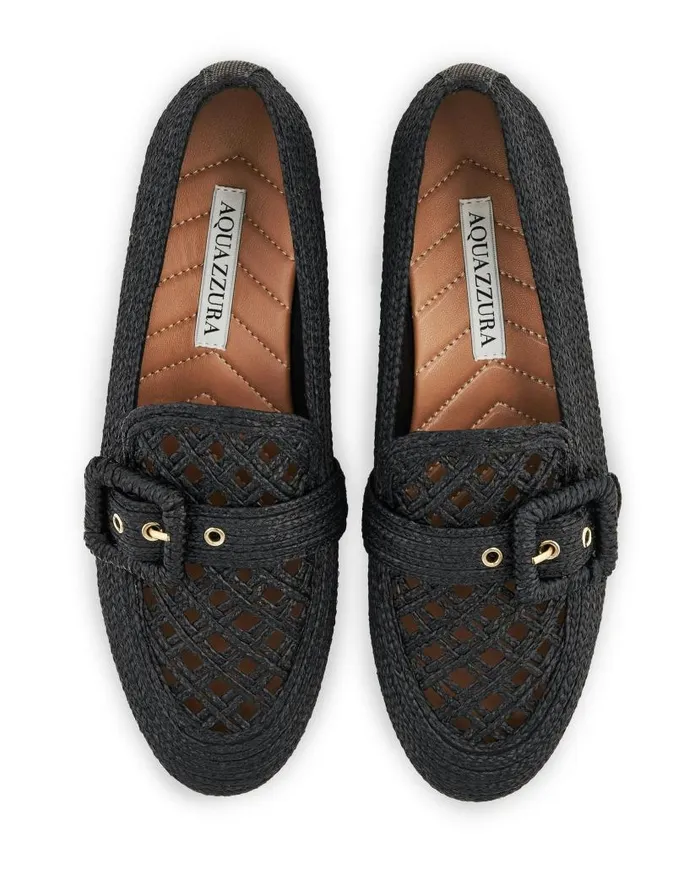 Visconti Loafer Black Women Aquazzura Flats Visconti Loafer Black Women Aquazzura Flats
