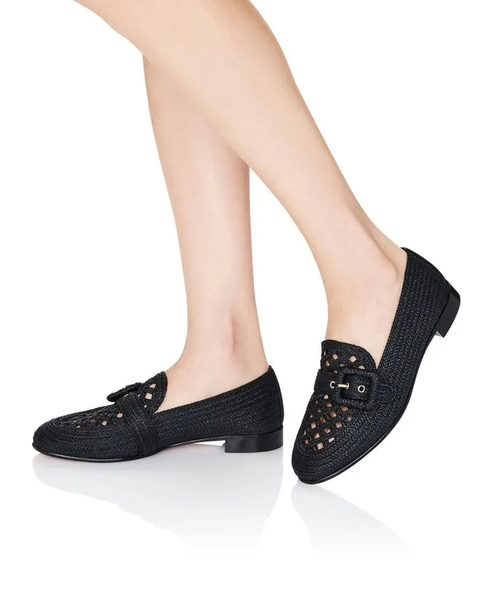 Visconti Loafer Black Women Aquazzura Flats Visconti Loafer Black Women Aquazzura Flats