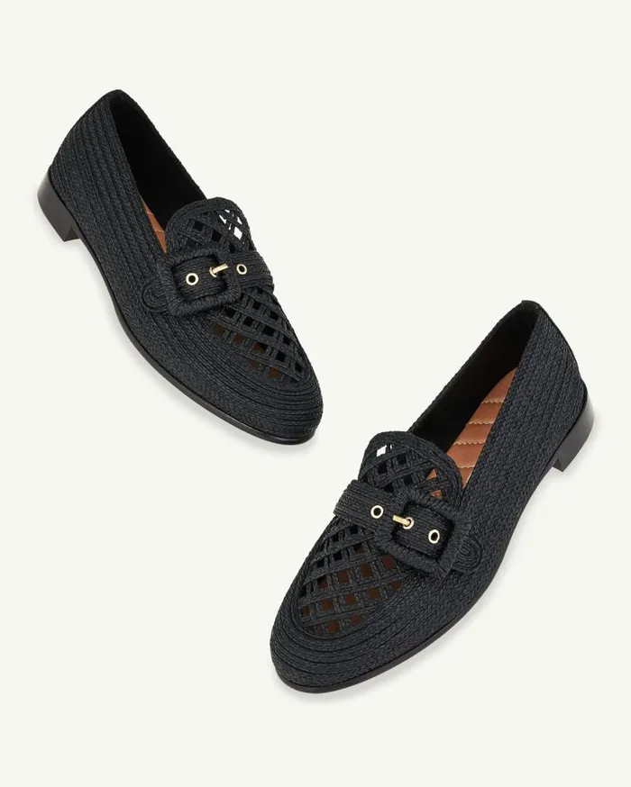 Visconti Loafer Black Women Aquazzura Flats Visconti Loafer Black Women Aquazzura Flats