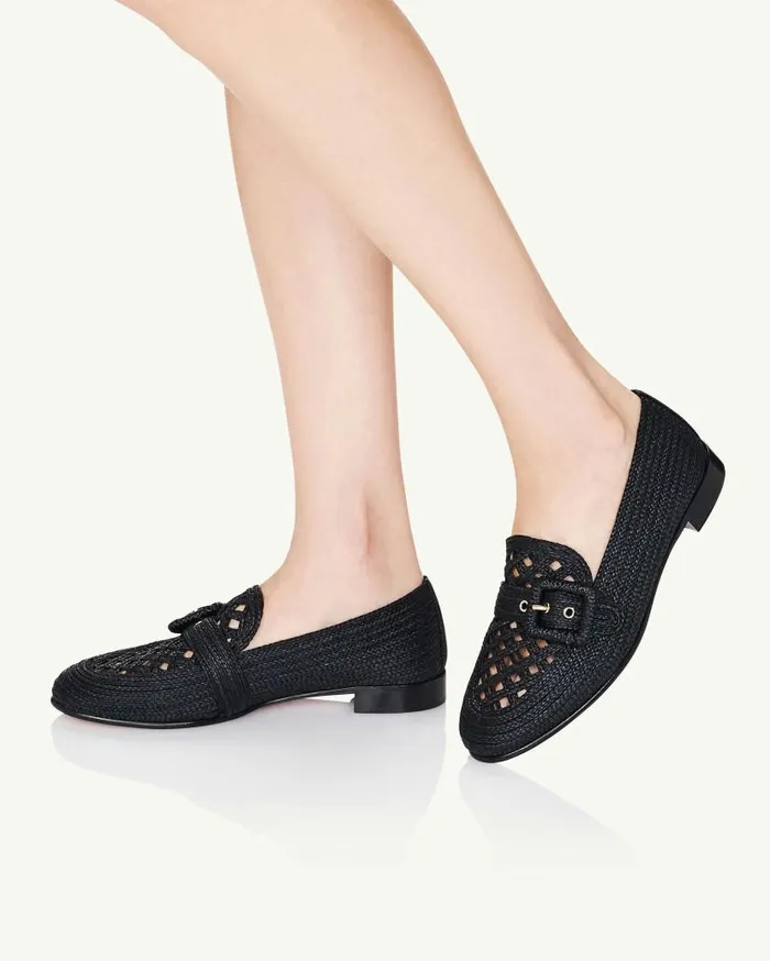 Visconti Loafer Black Women Aquazzura Flats Visconti Loafer Black Women Aquazzura Flats