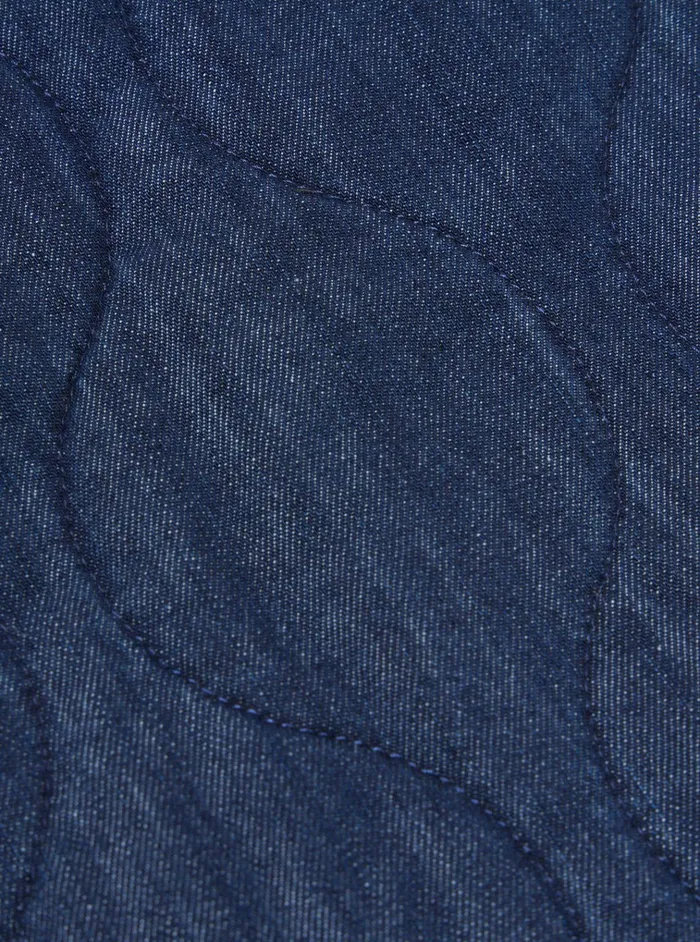 Waistcoats and Gilets Men Universal Works Universal Works Weekend Gilet In Indigo Quilt Denim