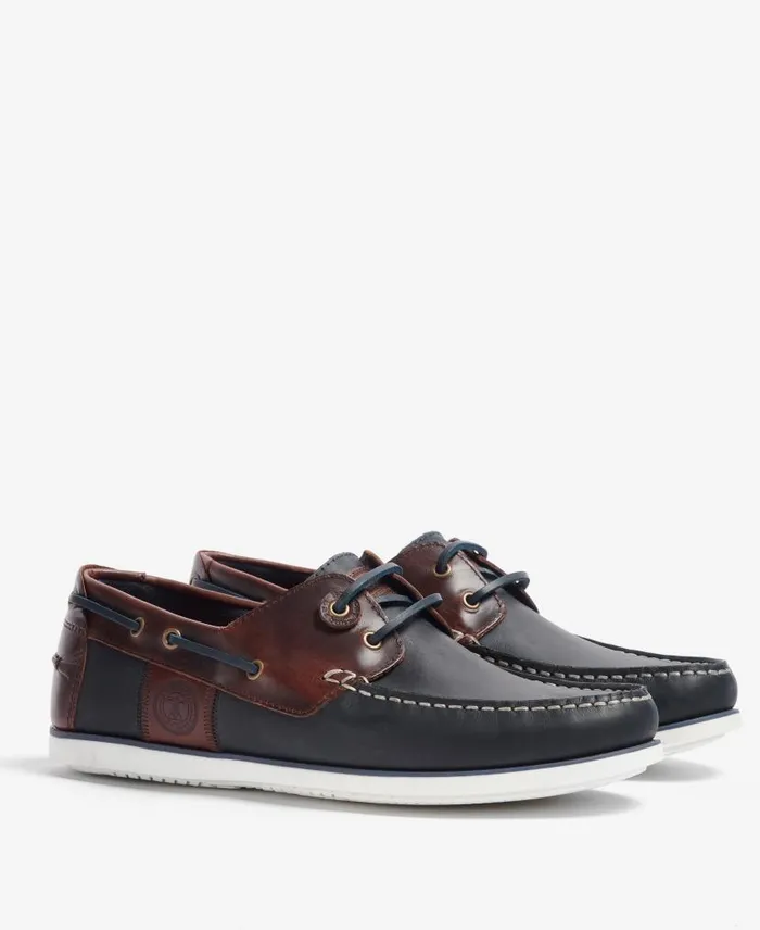 Wake Boat Shoes Navybrown Men Barbour Shoes