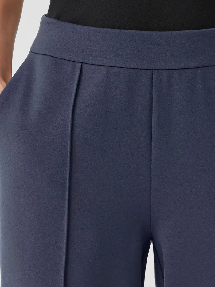 Washable Flex Ponte Pintuck Pant Ocean Women Eileen Fisher Pants Shorts and Jumpsuits