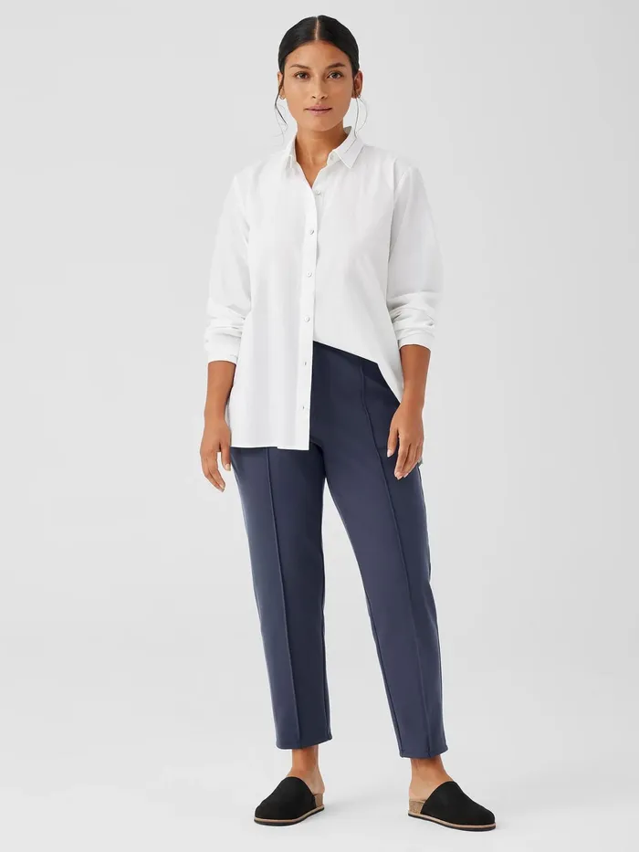 Washable Flex Ponte Pintuck Pant Ocean Women Eileen Fisher Pants Shorts and Jumpsuits