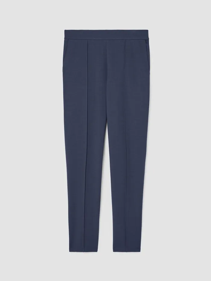 Washable Flex Ponte Pintuck Pant Ocean Women Eileen Fisher Pants Shorts and Jumpsuits