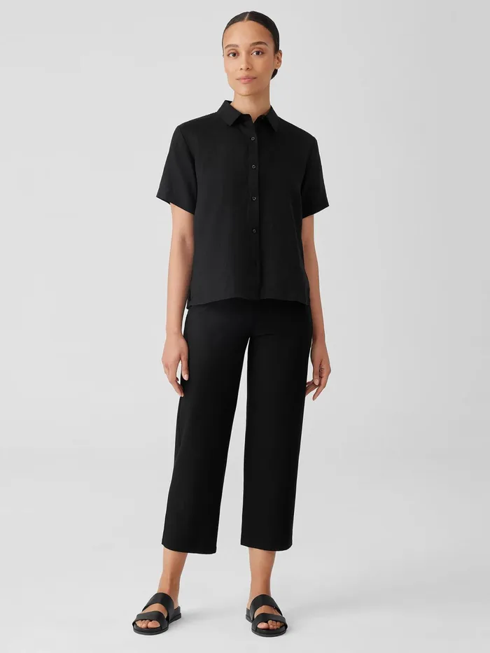 Washable Stretch Crepe Straight Pant With Yoke Black Women Eileen Fisher Pants Shorts and Jumpsuits Washable Stretch Crepe Straight Pant With Yoke Black Women Eileen Fisher Pants Shorts and Jumpsuits