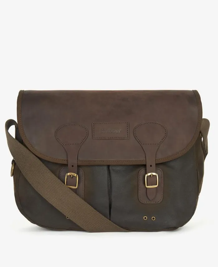 Wax Leather Tarras Bag Navy Men Barbour Bags and Luggage