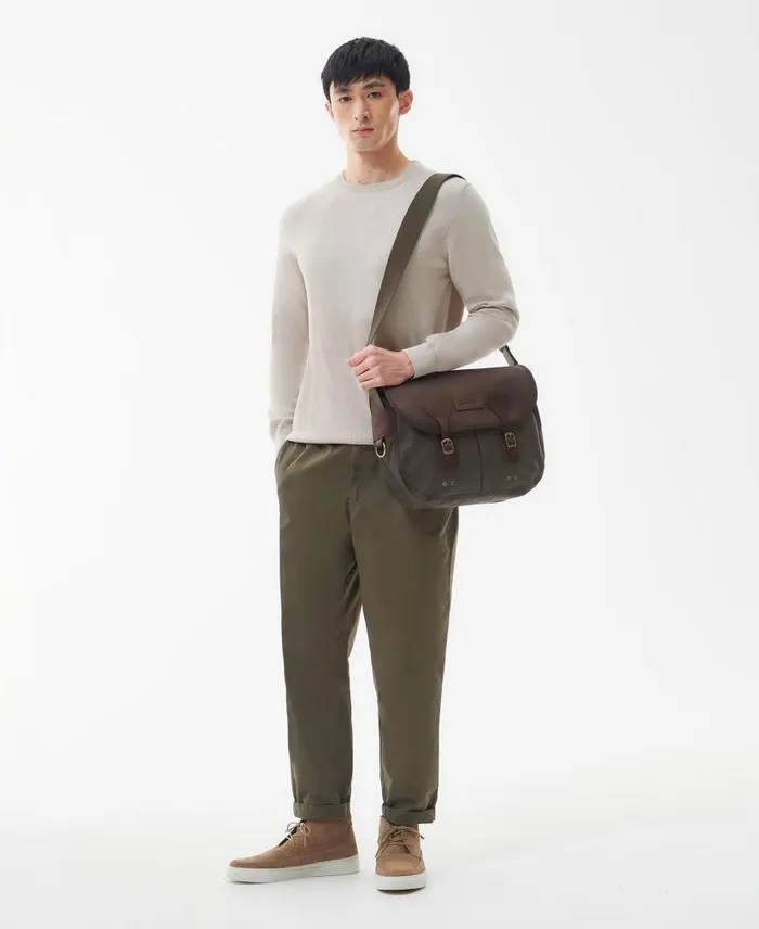 Wax Leather Tarras Bag Navy Men Barbour Bags and Luggage