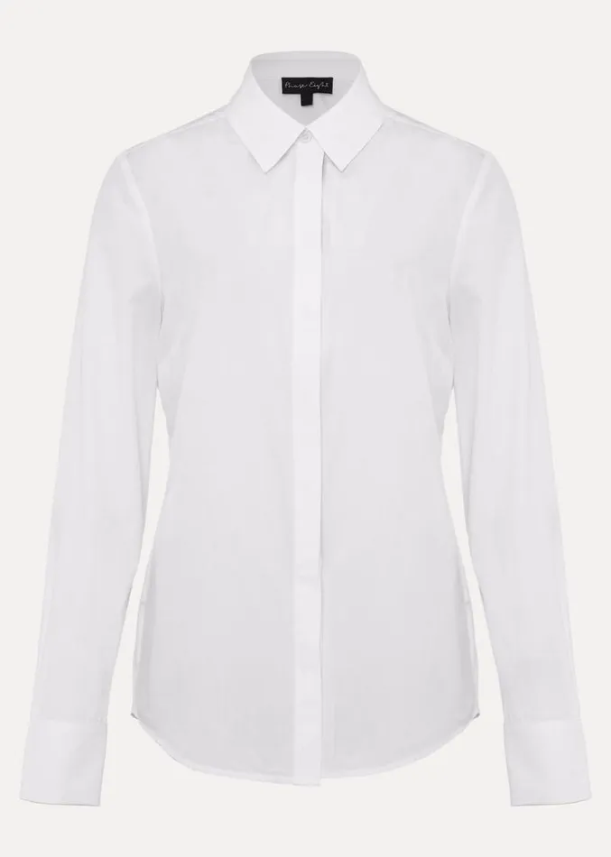 White Cotton Fitted Shirt White Women Phase Eight Shirts and Blouses