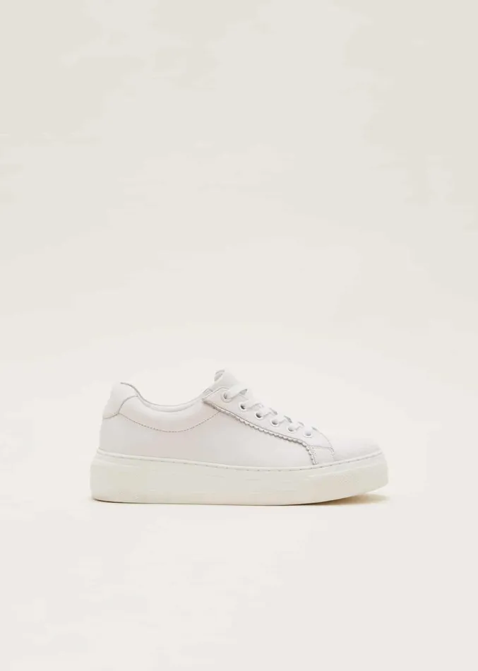 White Leather Trainers White Women Phase Eight Trainers