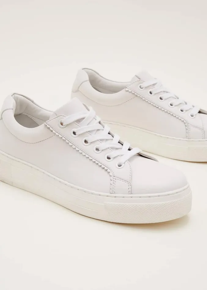 White Leather Trainers White Women Phase Eight Trainers