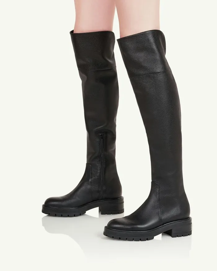 Whitney Boot Flat Black Women Aquazzura Boots Whitney Boot Flat Black Women Aquazzura Boots