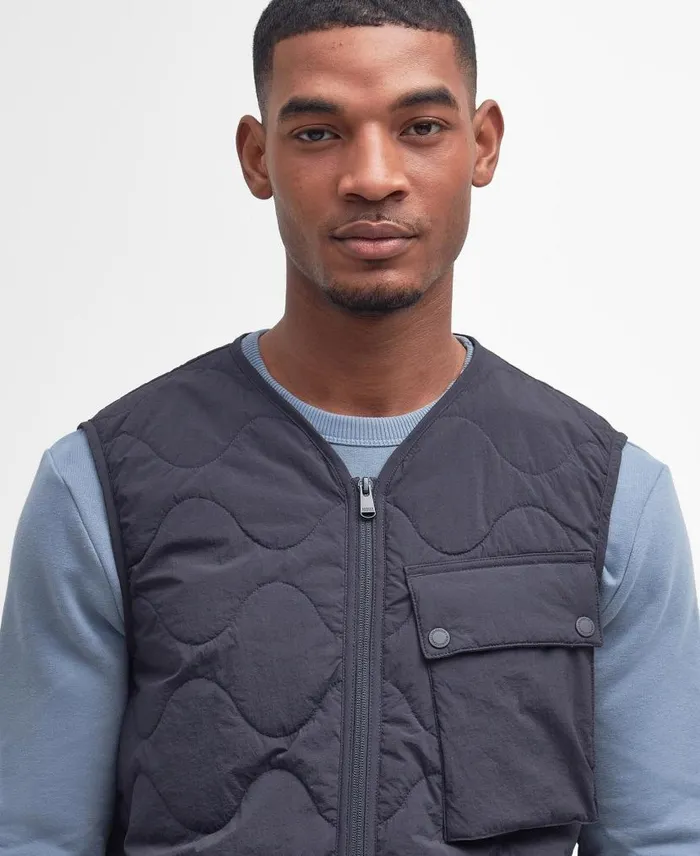 Wincham Gilet Dark Navy Men Barbour Gilets and Liners