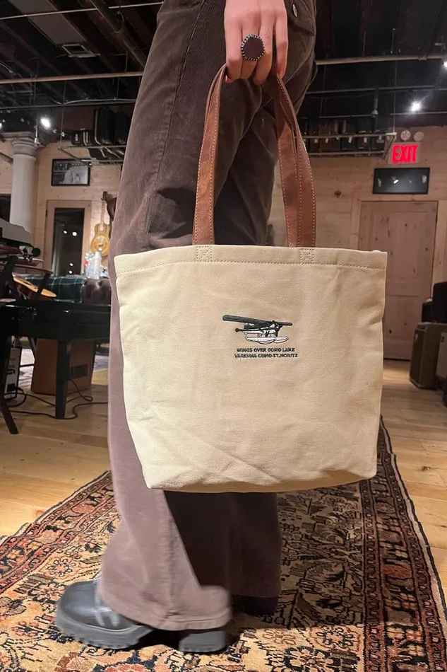 Wings Over Como Lake Tote Bag Tan Women Brandy Melville Tote Bags
