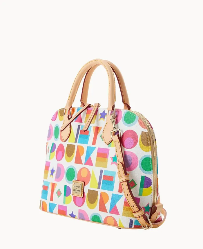 Woman Art Deco Zip Zip Satchel White Dooney and Bourke Satchels Woman Art Deco Zip Zip Satchel White Dooney and Bourke Satchels