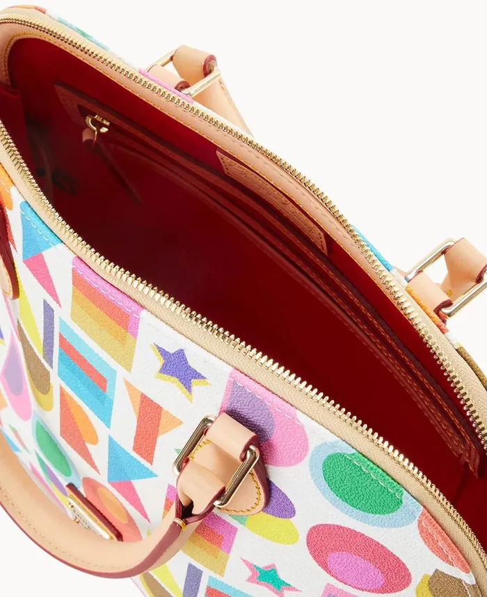 Woman Art Deco Zip Zip Satchel White Dooney and Bourke Satchels Woman Art Deco Zip Zip Satchel White Dooney and Bourke Satchels