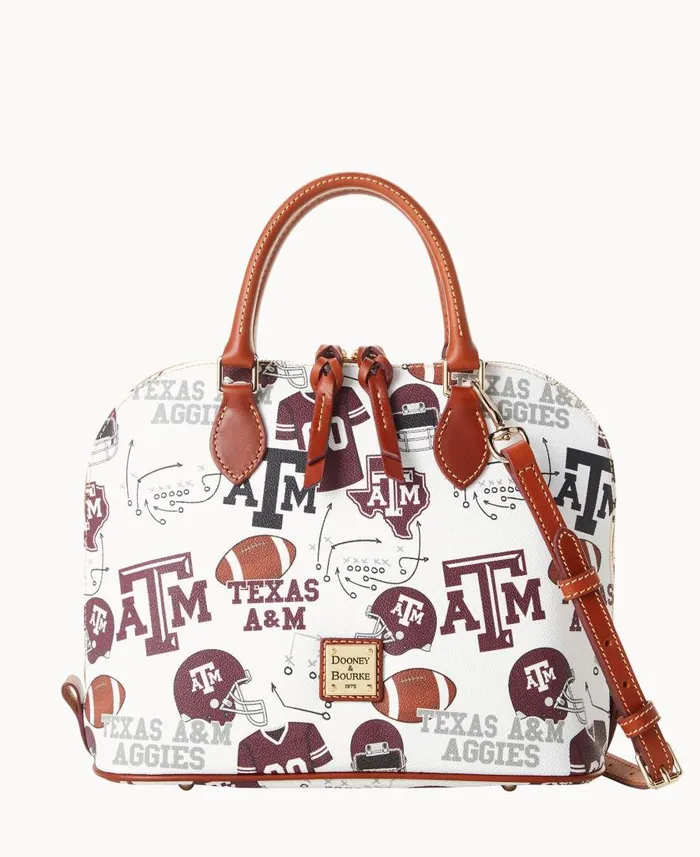 Woman Collegiate Texas Achr38M University Zip Zip Satchel Texas Aandm Dooney and Bourke Satchels