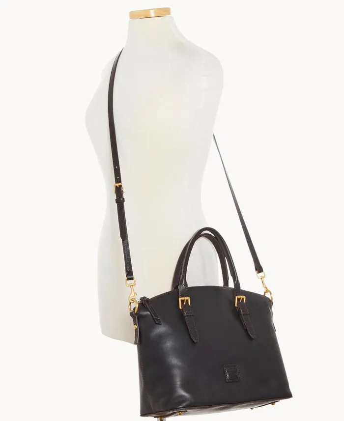 Woman Florentine Domed Satchel Black Black Dooney and Bourke Satchels Woman Florentine Domed Satchel Black Black Dooney and Bourke Satchels