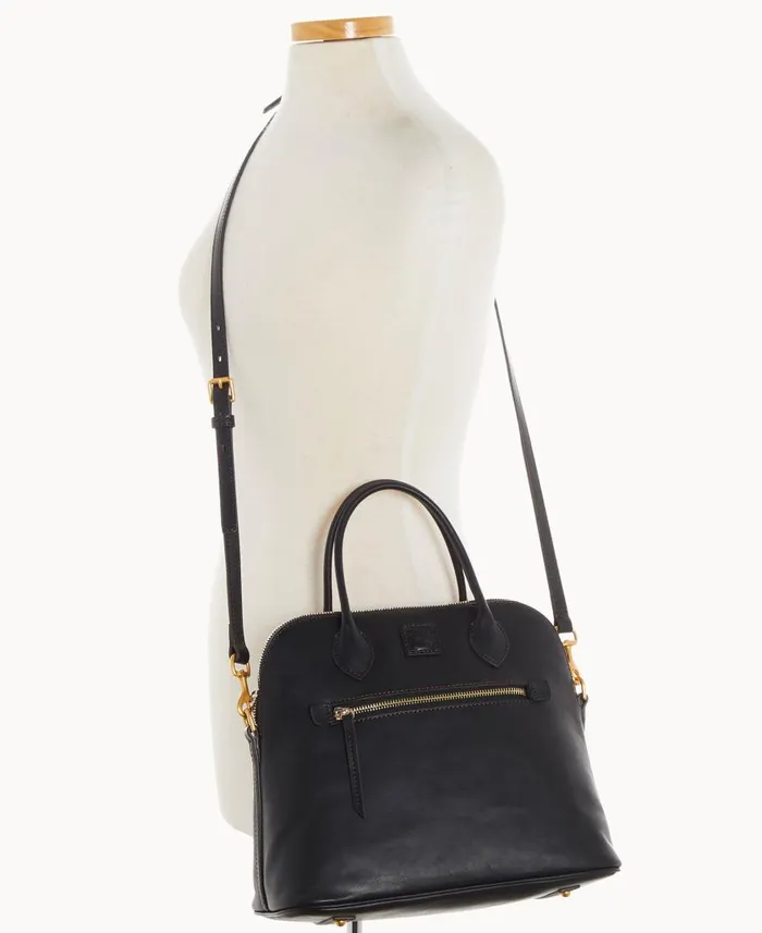 Woman Florentine Large Domed Satchel Black Black Dooney and Bourke Satchels Woman Florentine Large Domed Satchel Black Black Dooney and Bourke Satchels