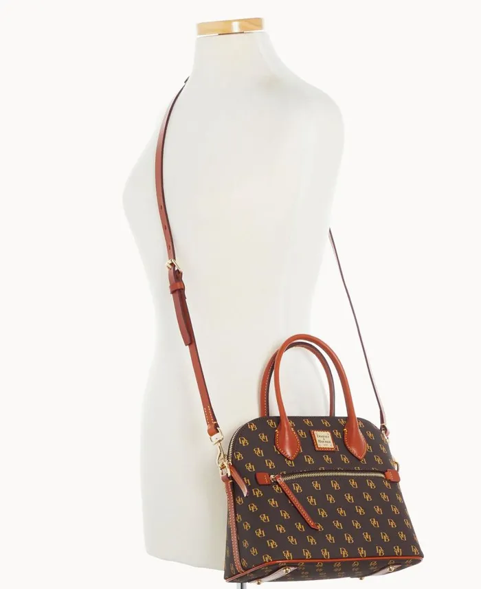 Woman Gretta Domed Satchel Brown Tmoro Dooney and Bourke Satchels Woman Gretta Domed Satchel Brown Tmoro Dooney and Bourke Satchels