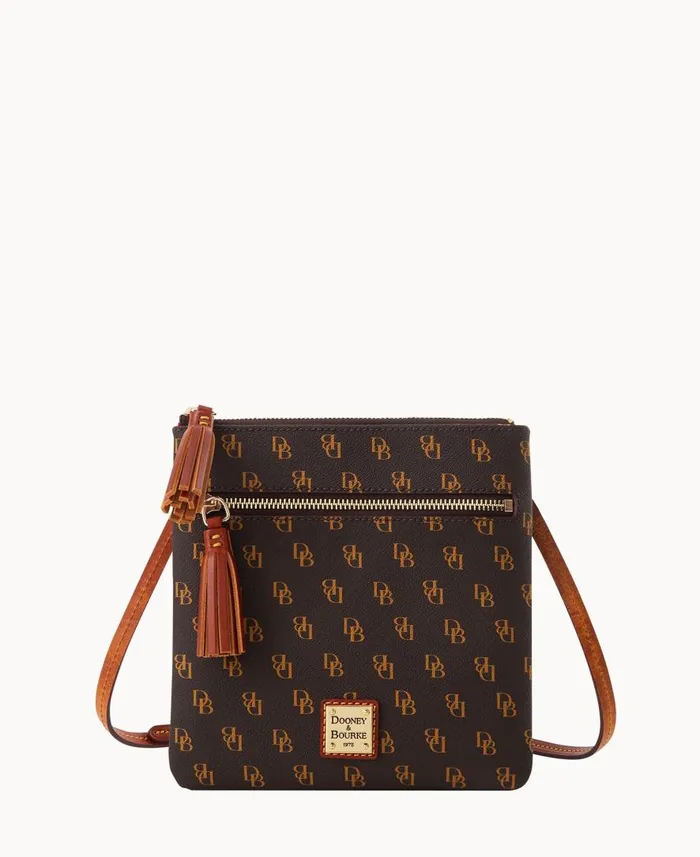 Woman Gretta Double Zip Tassel Crossbody Brown Tmoro Dooney and Bourke Crossbodies