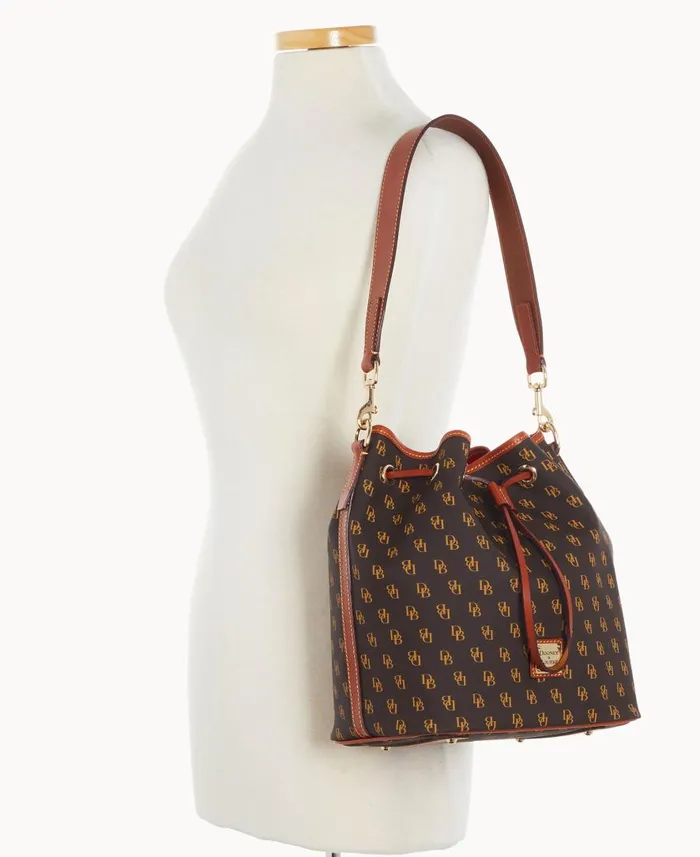 Woman Gretta Drawstring Brown Tmoro Dooney and Bourke Shoulder Bags