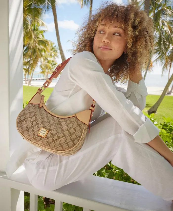 Woman Maritime Small Hobo Brown Dooney and Bourke Shoulder Bags Woman Maritime Small Hobo Brown Dooney and Bourke Shoulder Bags