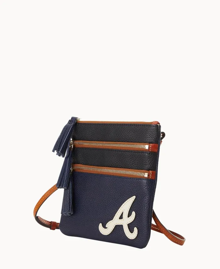 Woman MLB Braves Triple Zip Crossbody Braves Dooney and Bourke Crossbodies Woman MLB Braves Triple Zip Crossbody Braves Dooney and Bourke Crossbodies
