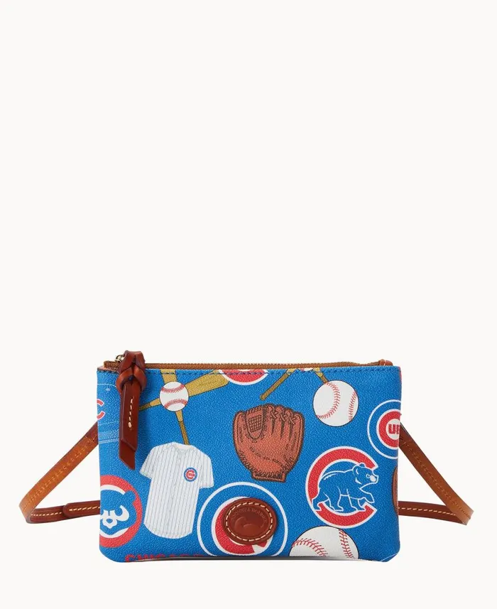 Woman MLB Cubs Top Zip Crossbody Cubs Dooney and Bourke Crossbodies