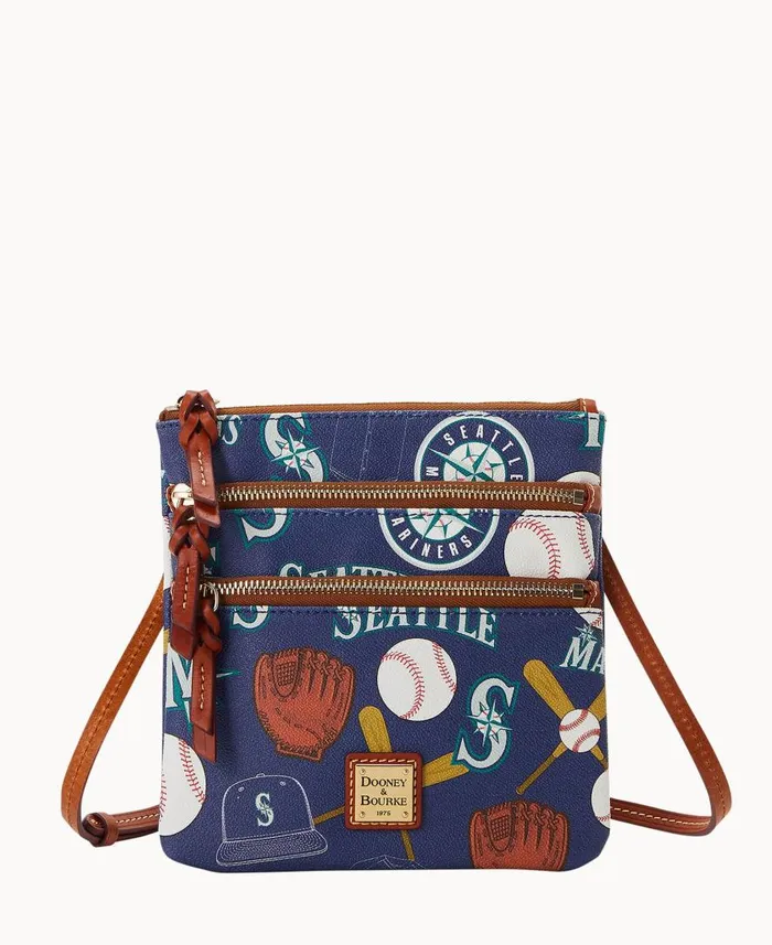 Woman MLB Mariners N S Triple Zip Crossbody Mariners Dooney and Bourke Crossbodies