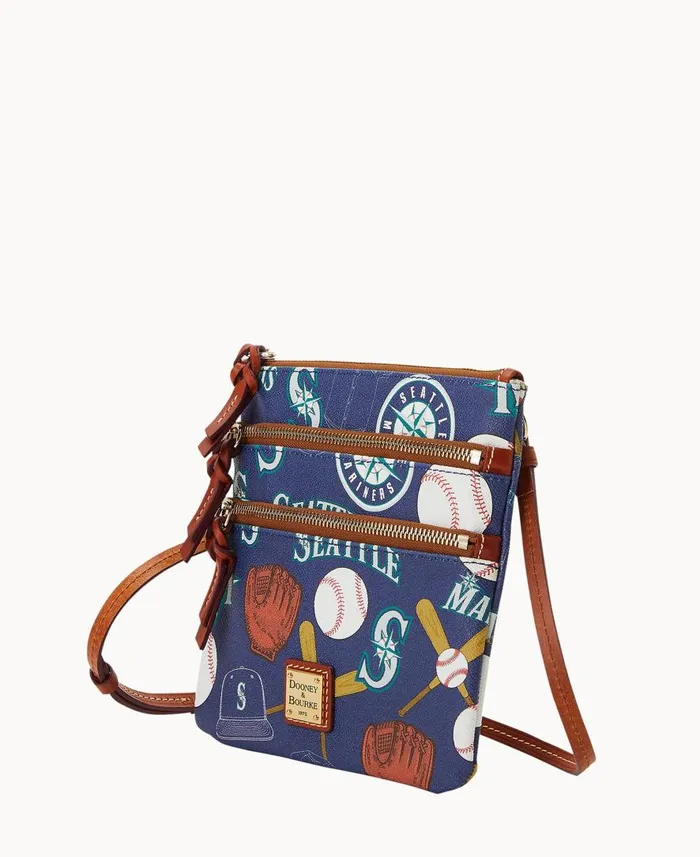 Woman MLB Mariners N S Triple Zip Crossbody Mariners Dooney and Bourke Crossbodies Woman MLB Mariners N S Triple Zip Crossbody Mariners Dooney and Bourke Crossbodies