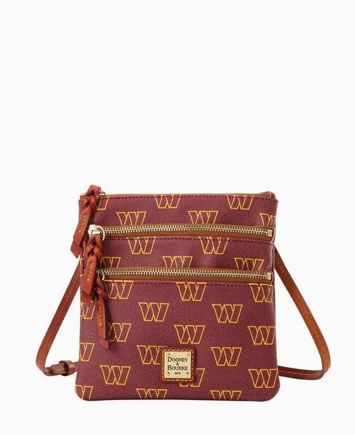Woman NFL Commanders N S Triple Zip Crossbody Commanders Dooney and Bourke Crossbodies