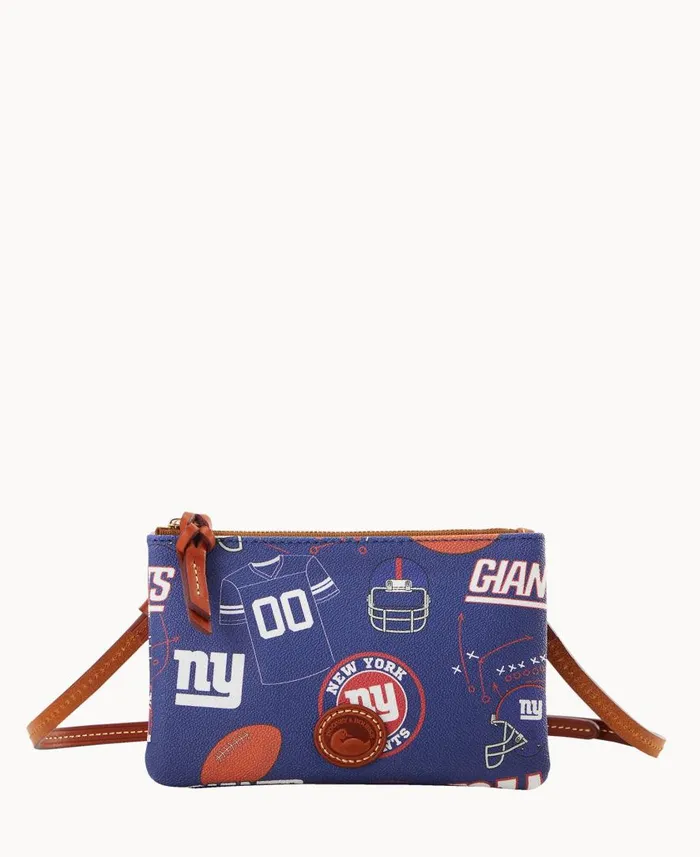 Woman NFL Giants Top Zip Crossbody Giants Dooney and Bourke Crossbodies