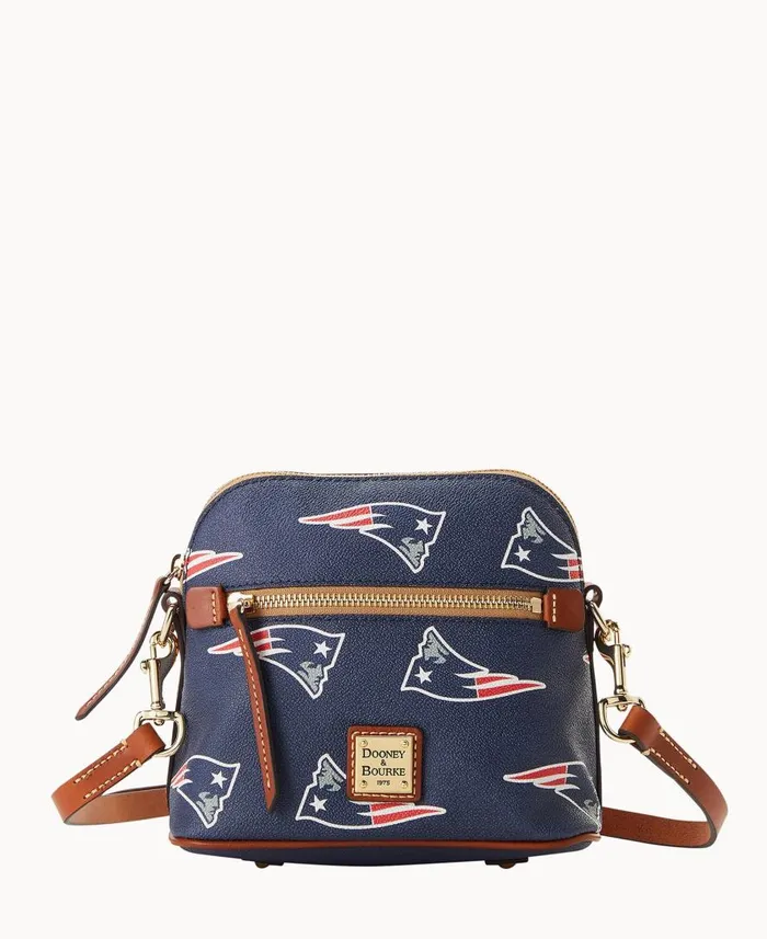 Woman NFL Patriots Domed Crossbody Patriots Dooney and Bourke Crossbodies