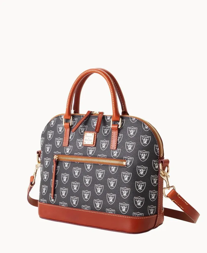 Woman NFL Raiders Domed Zip Satchel Raiders Dooney and Bourke Satchels Woman NFL Raiders Domed Zip Satchel Raiders Dooney and Bourke Satchels