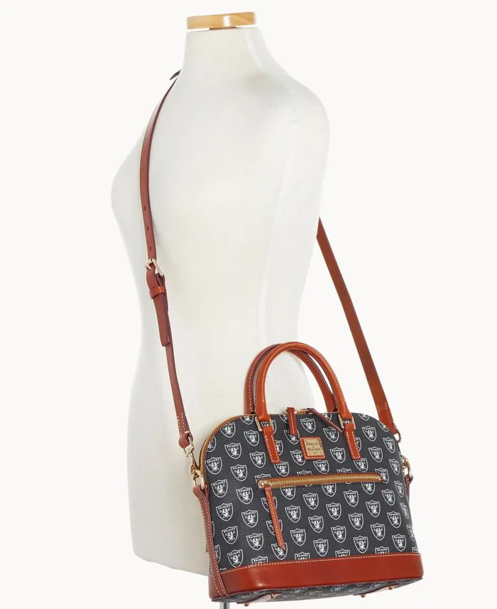 Woman NFL Raiders Domed Zip Satchel Raiders Dooney and Bourke Satchels Woman NFL Raiders Domed Zip Satchel Raiders Dooney and Bourke Satchels