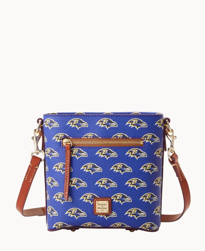Woman NFL Ravens Small Zip Crossbody Ravens Dooney and Bourke Crossbodies