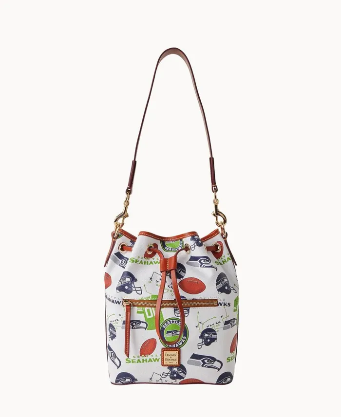 Woman NFL Seahawks Drawstring Seahawks Dooney and Bourke Shoulder Bags